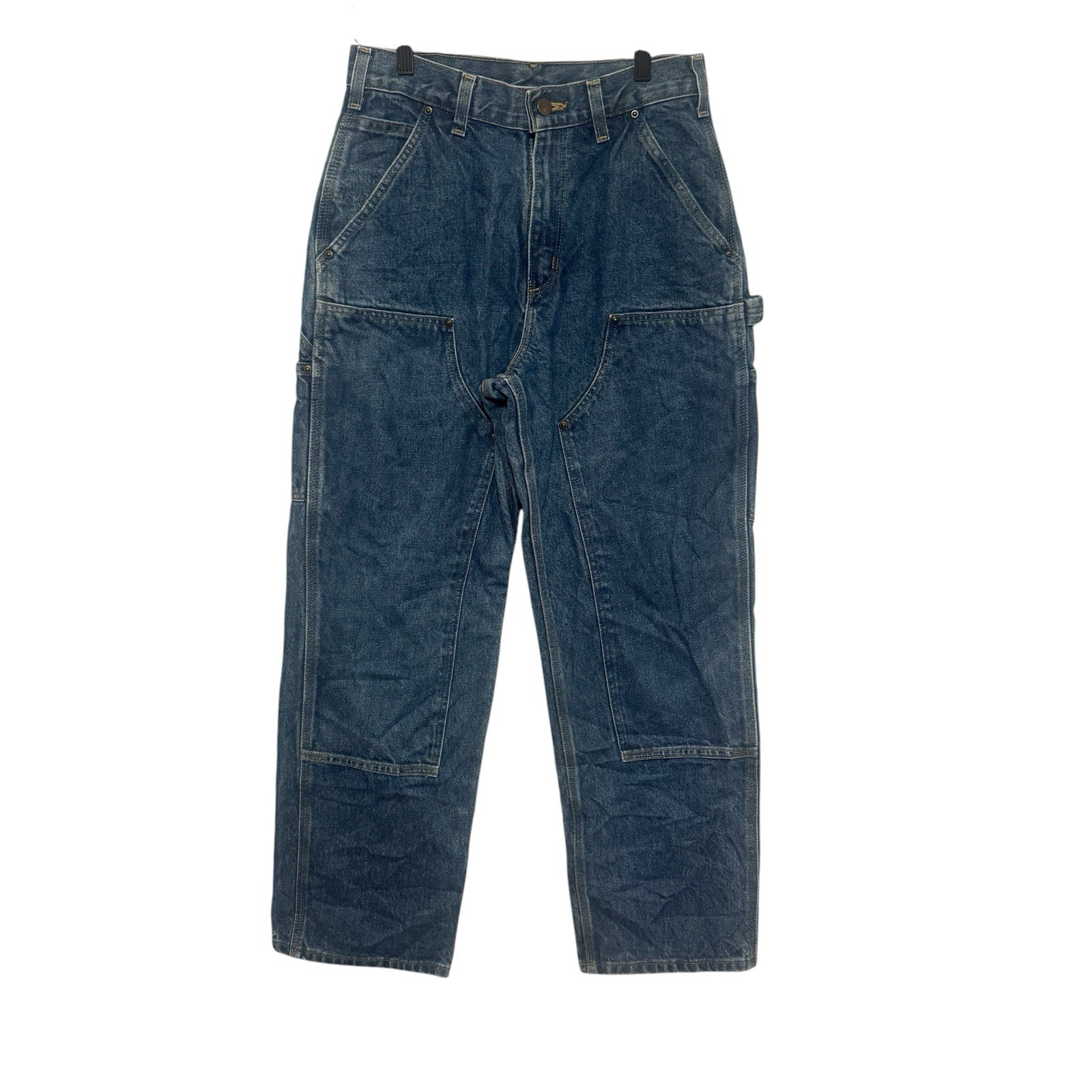 Vintage Carhartt Denim Double Knees Loose Original Fit Jeans Light Washed 29×30