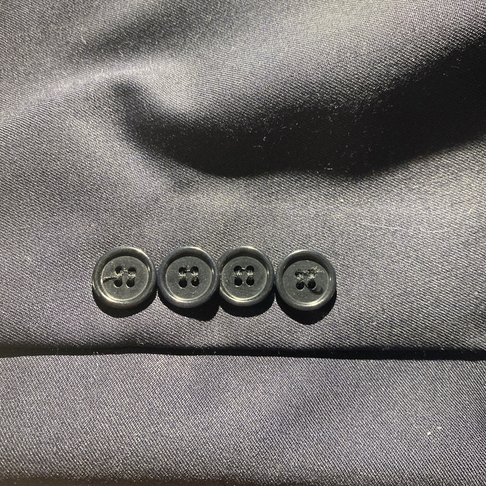 Jos A Bank Dark Blue Suit (Jacket and Pants) 46 R Pants 38 X 30