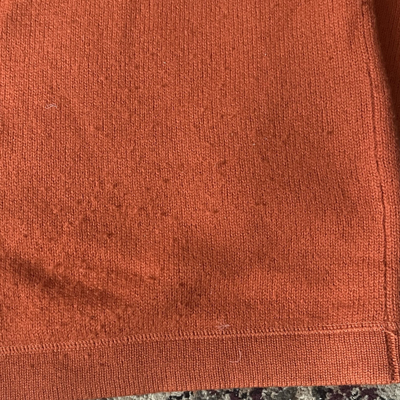 Banana Republic Men’s Merino Wool Knit 1/4 Zip Mock Neck Sweater Orange S