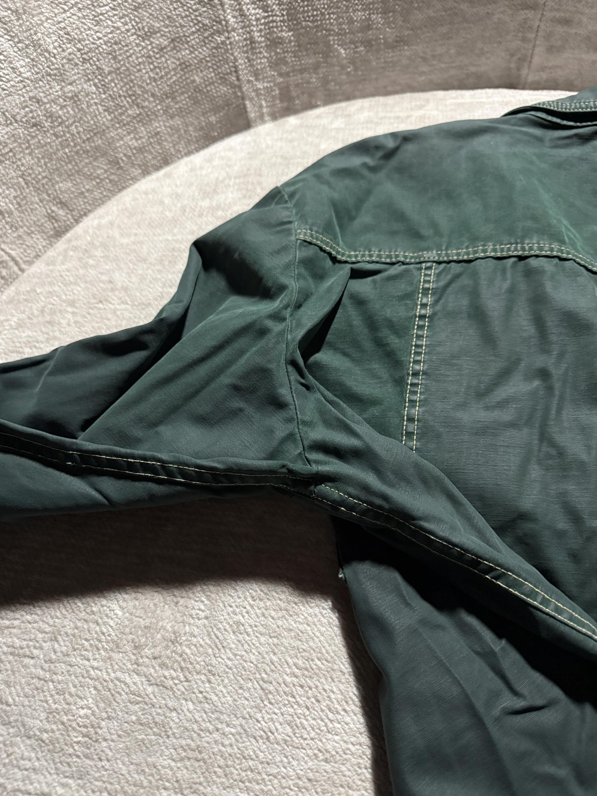 Vintage ~80s William Barry Jacket XL Green Cotton Twill Utility Military Style