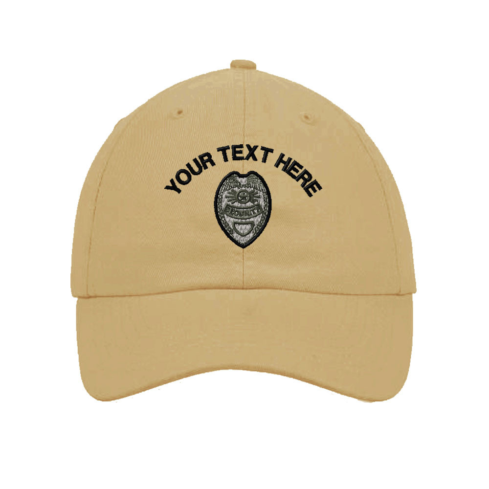 Your Text Here Custom Police Batch Embroidered SOFT Unstructured Hat Cap