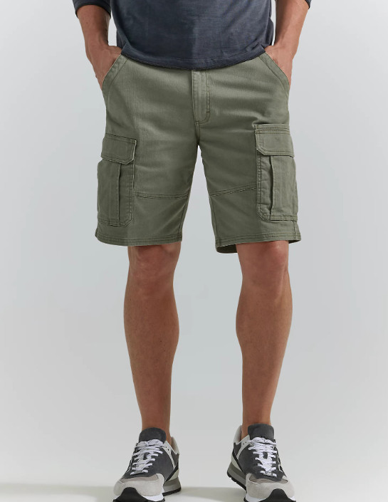 Men’s Wrangler Relaxed Fit Cargo Shorts w/ Stretch Olive Green CHOOSE SIZE 32-54
