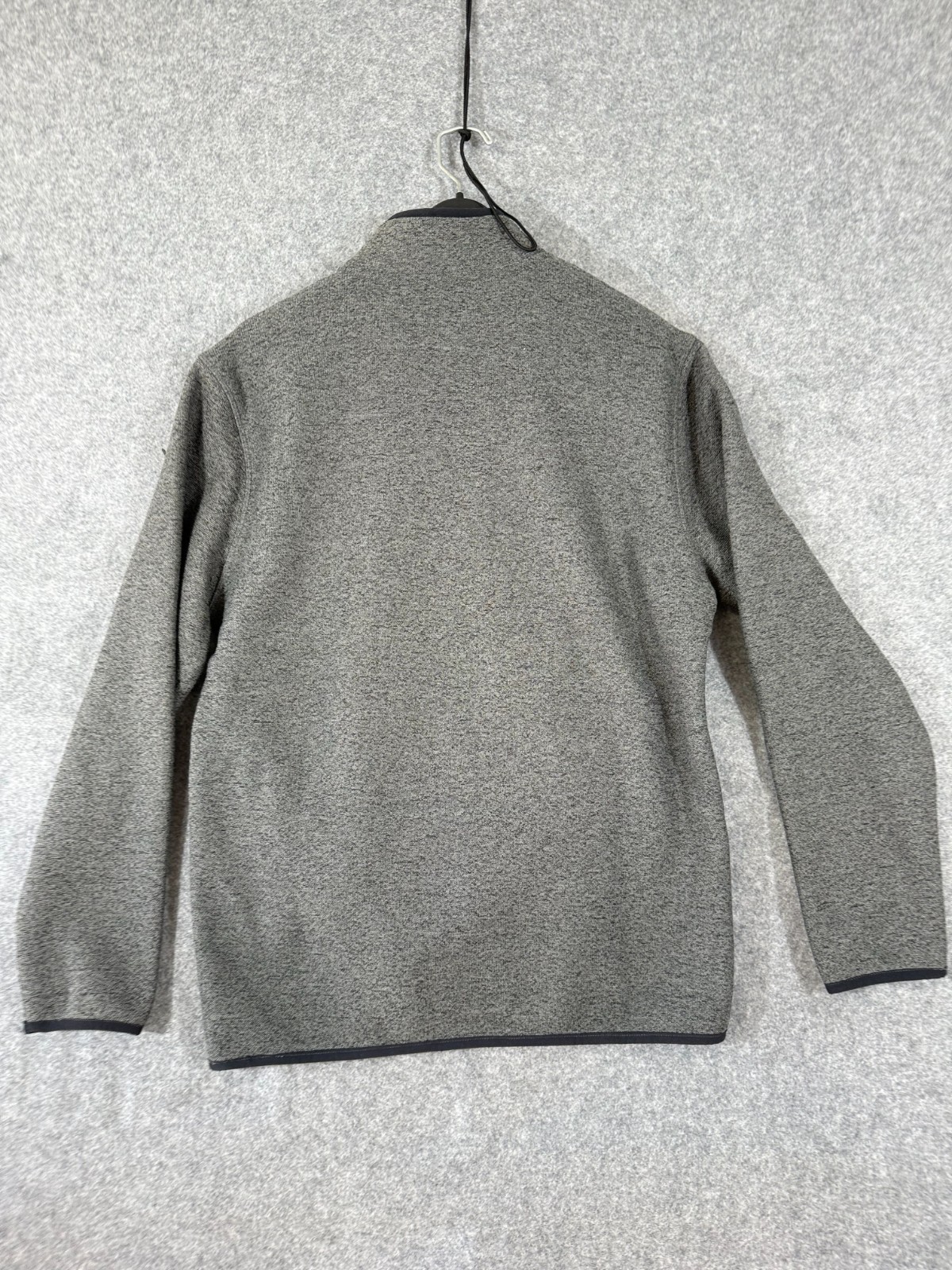 Eddie Bauer Pullover Sweater Mens S Heather Gray Fleece Knit Kangaroo Pocket NWT
