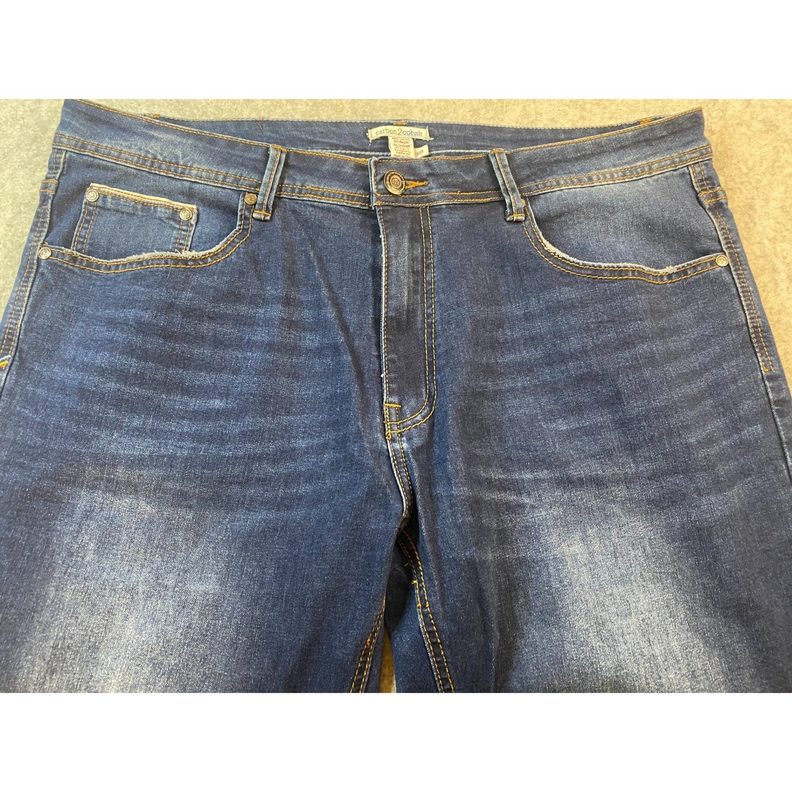 Carbon 2 Cobalt Straight Leg Dark Wash Blue Jeans Men’s 38X33