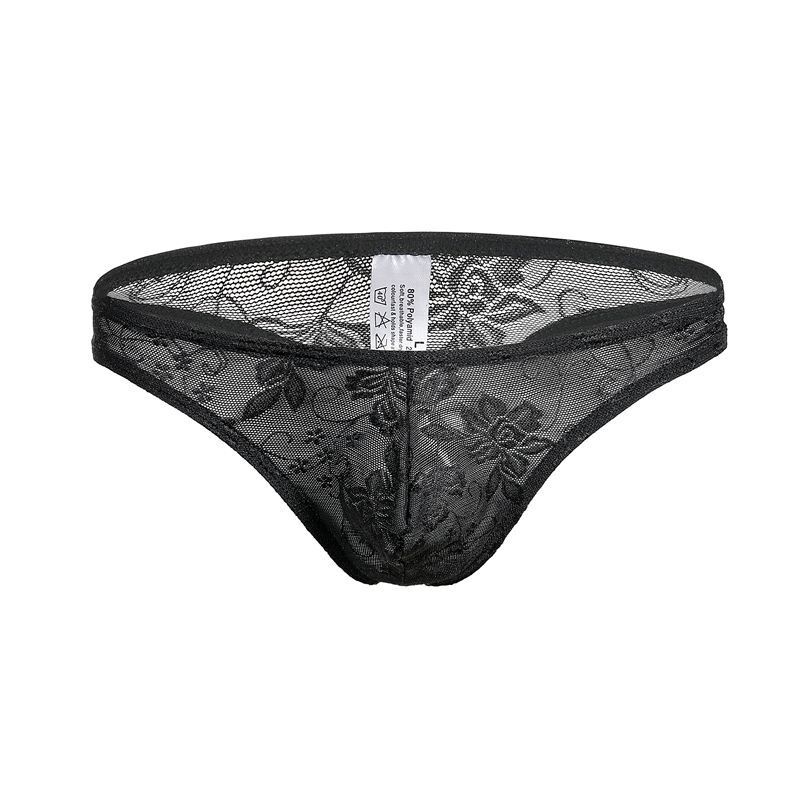 Men’s Sexy Lace Thong Briefs Underwear bikini pouch G string jockstrap