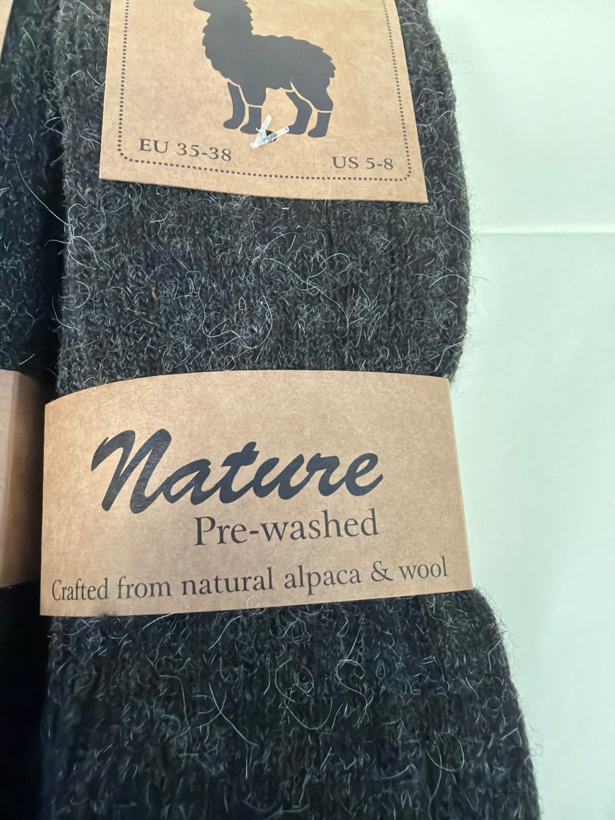 4 pairs alpaca wool thermal warm winter socks for women & men