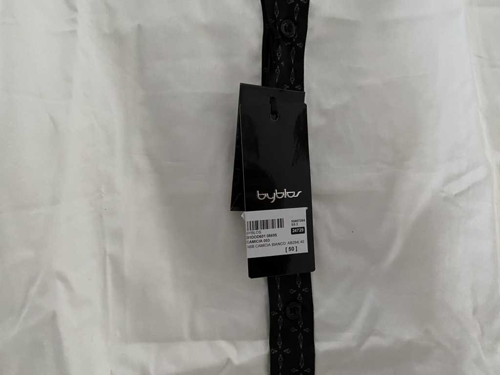 Original Byblos shirt EU 50 size L 100% cotton white/black designer