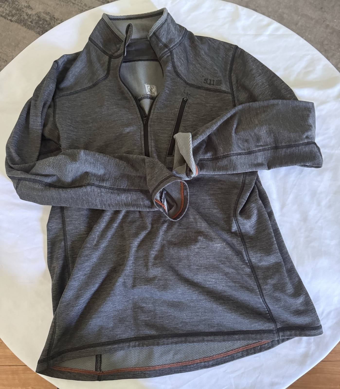 511 Tactical Gear Sweatshirt Mens Medium Gray 1/2 Zip Performance Pullover
