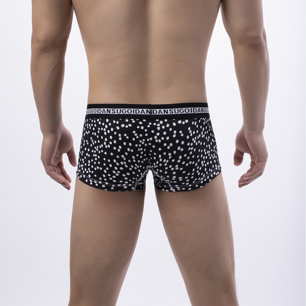 Sexy slim floral flat-angle men’s panties cotton personalized printed panties