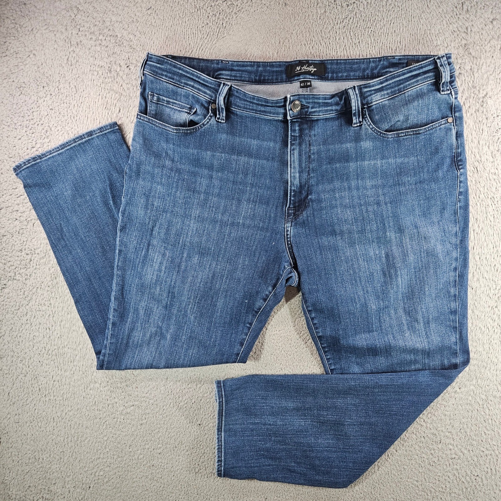 34 Heritage Charisma Classic Comfort Rise Jeans Blue Denim Mens 42×30