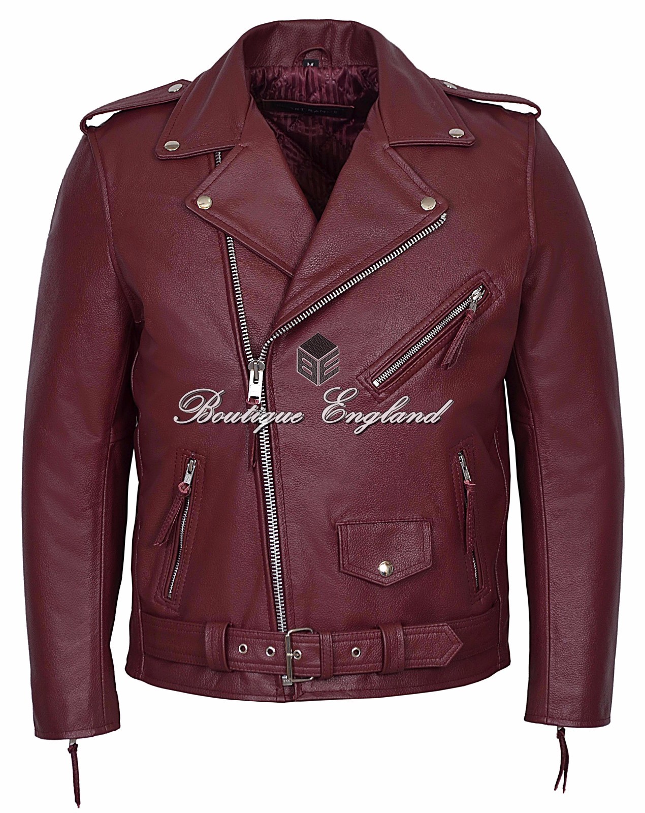 BRANDO Jacket Mens Cherry Biker CLASSIC Fashion Real Cowhide Jacket MBF