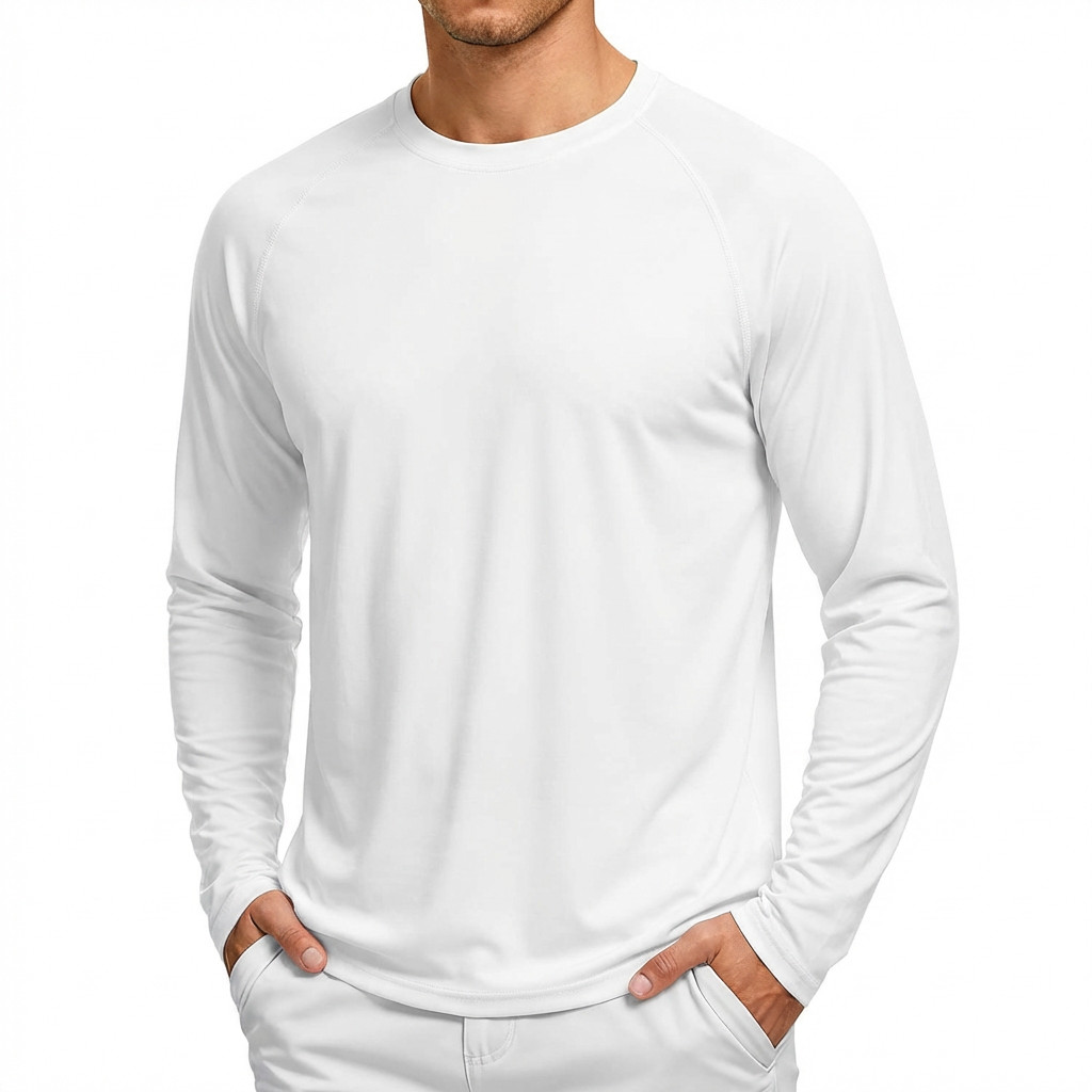 UPF80+ Men’s Fishing Shirts Skin Protection Quick Dry Casual Long Sleeve Tops US
