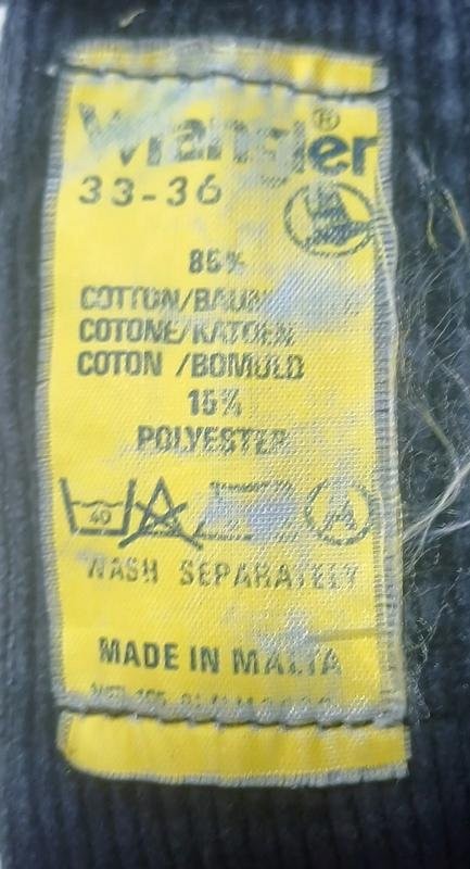 Men Wrangler Jeans Black Corduroy 32 / M / 46