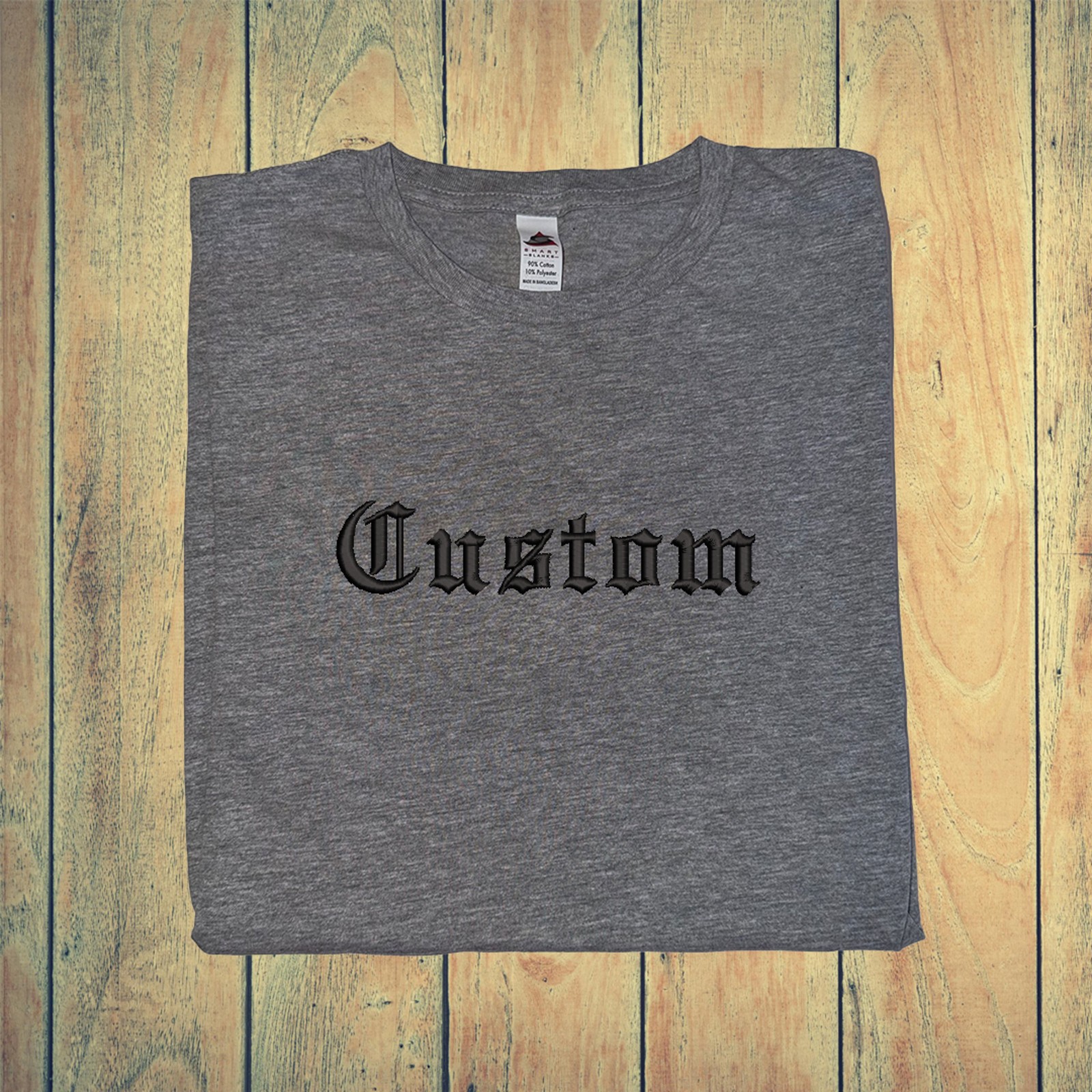 Custom Text in Old English Embroidered Your Name Embroidery Goth Letter Branding