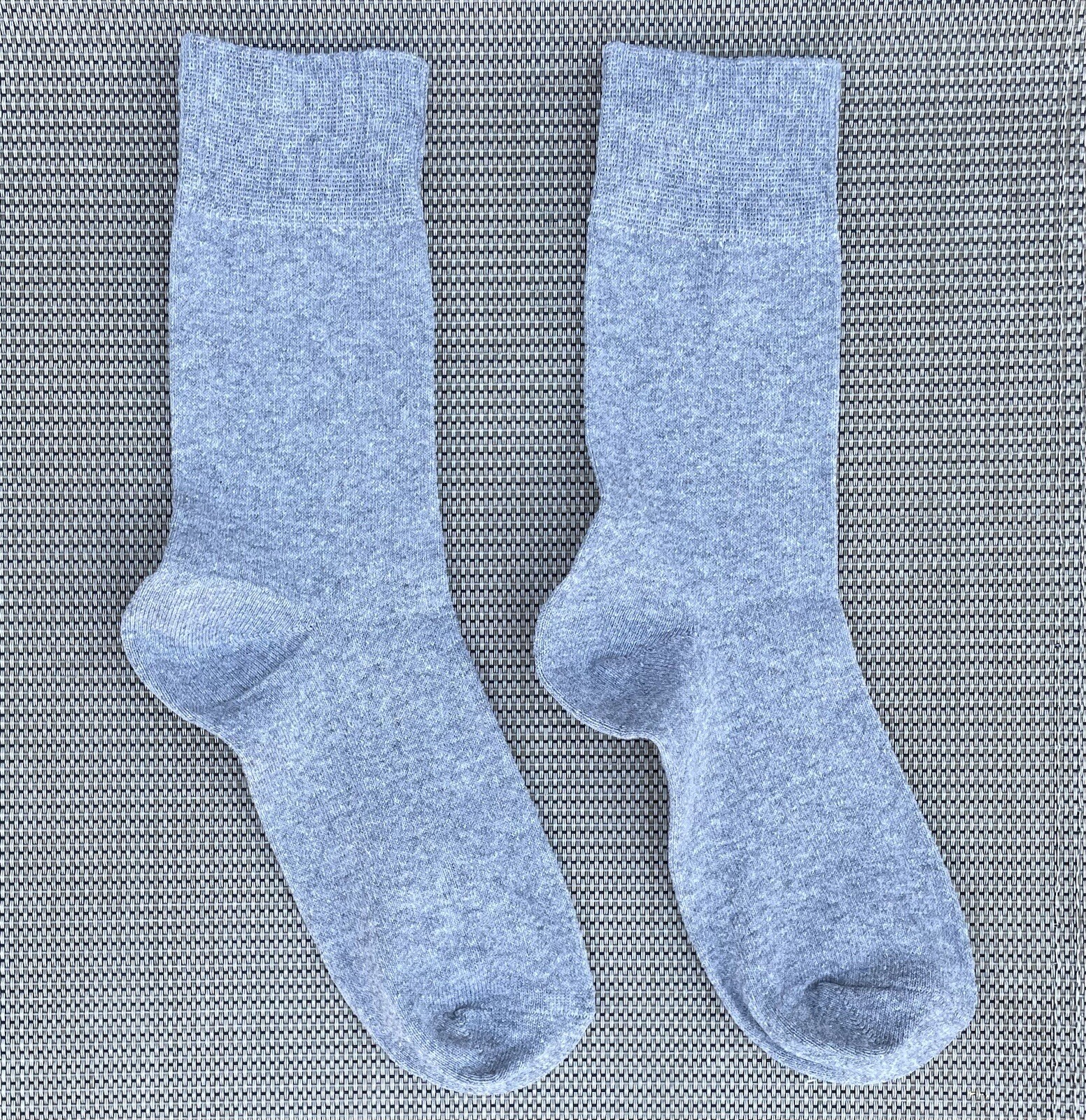 NWOT Hugh Ugoli Men’s Gray Grey Dress Crew Socks One Pair Cotton Blend Size 8-10