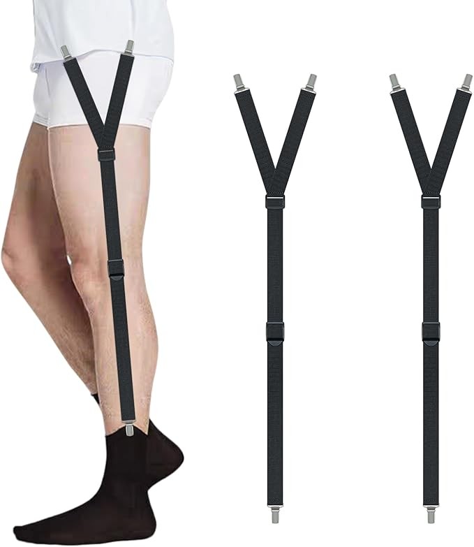 Shirt Stays for Men Shirt Garters with Non Slip Clips Sock Garters Tucked In Kee