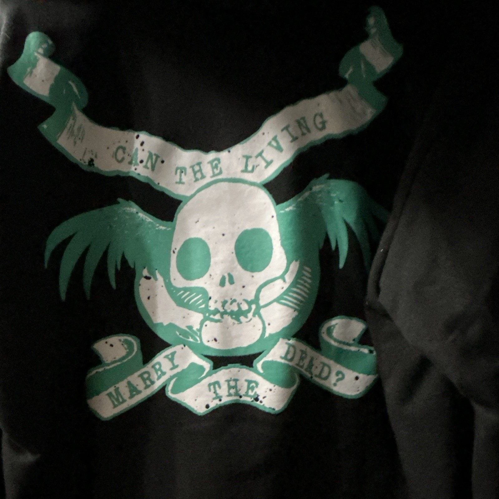 Disney Tim Burton’s Corpse Bride Men’s Black Full Zip Skull Graphic Hoodie M