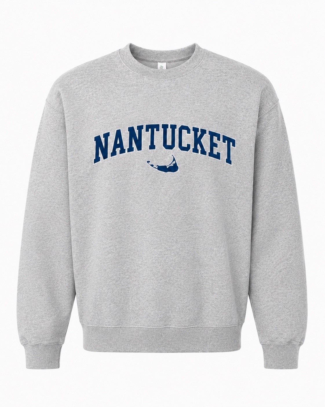 NANTUCKET Hanes Unisex Ecosmart Crewneck Sweatshirt Light Steel – P1607