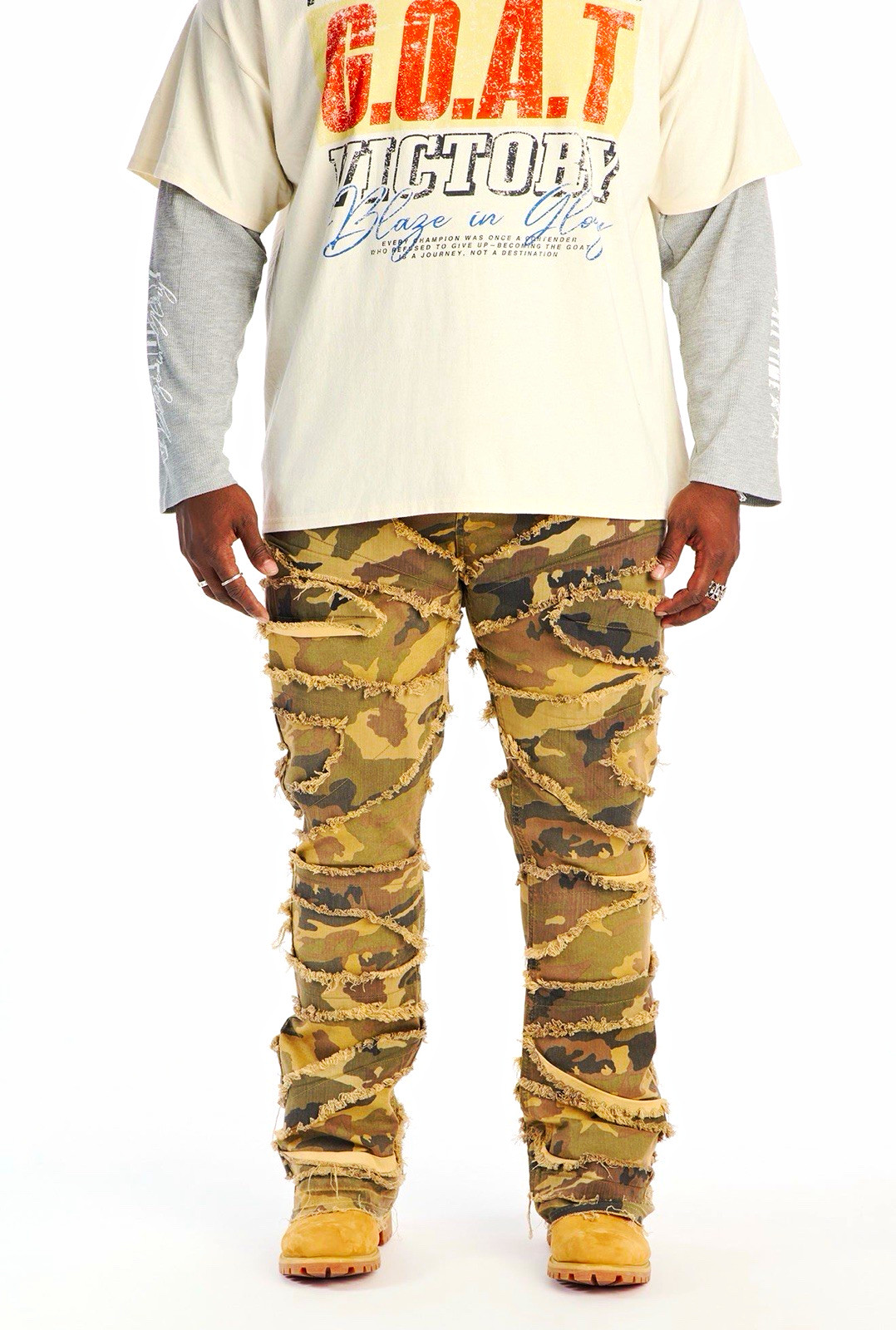 Nova Men Men’s Camouflage Skinny Fit Flared Leg Pants Waist/Size 36 NWT
