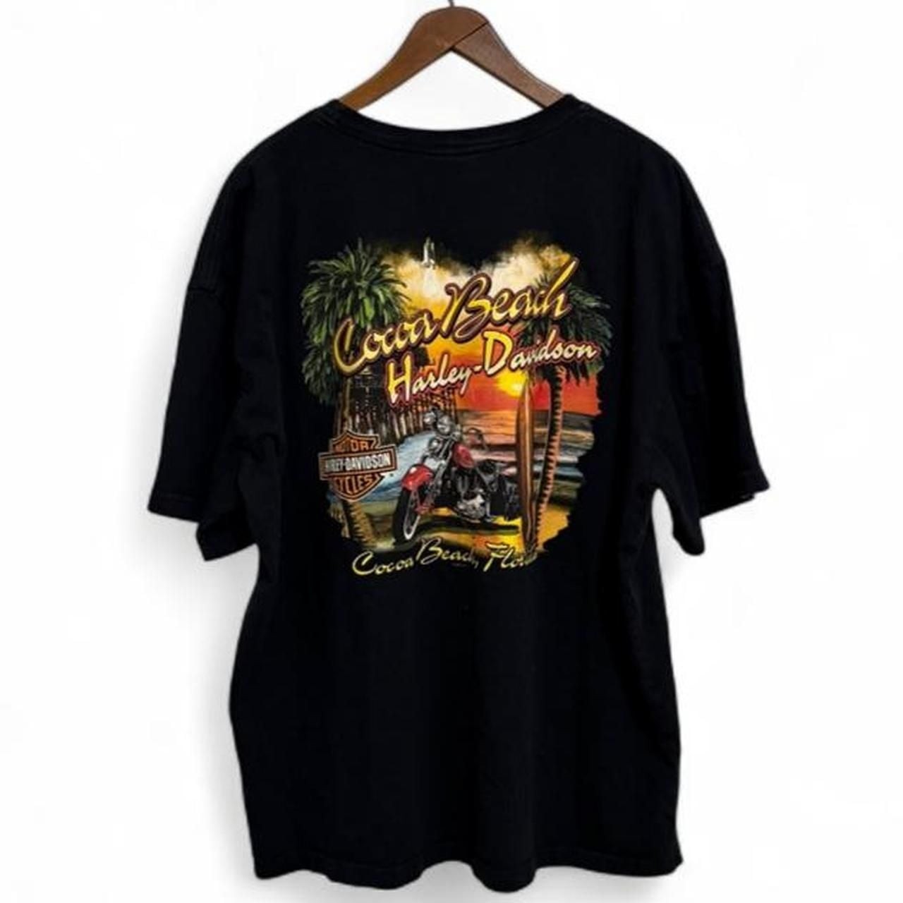 Vintage Harley-Davidson Hardcore Skull Cocoa Beach Graphic T-Shirt