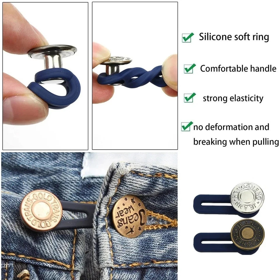 6PCS Jeans Button Extender Adjustable Waist Extender for Pants Men Women USA
