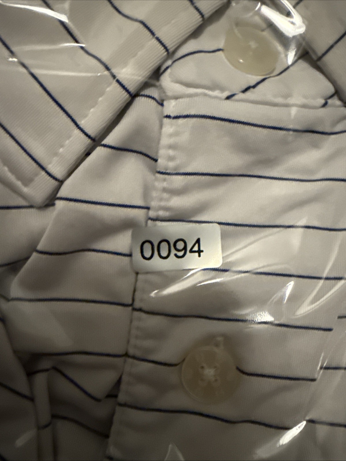 FootJoy Golf Polo Mens XXL White Blue Excellent Valero Texas Open Striped Shirt