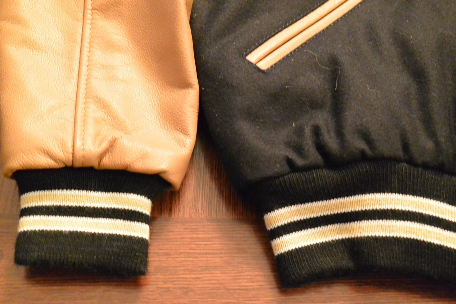 VTG NOS Game Sportswear Ltd Letterman Jacket sailor collar GOLD DARK NAVY SMALL