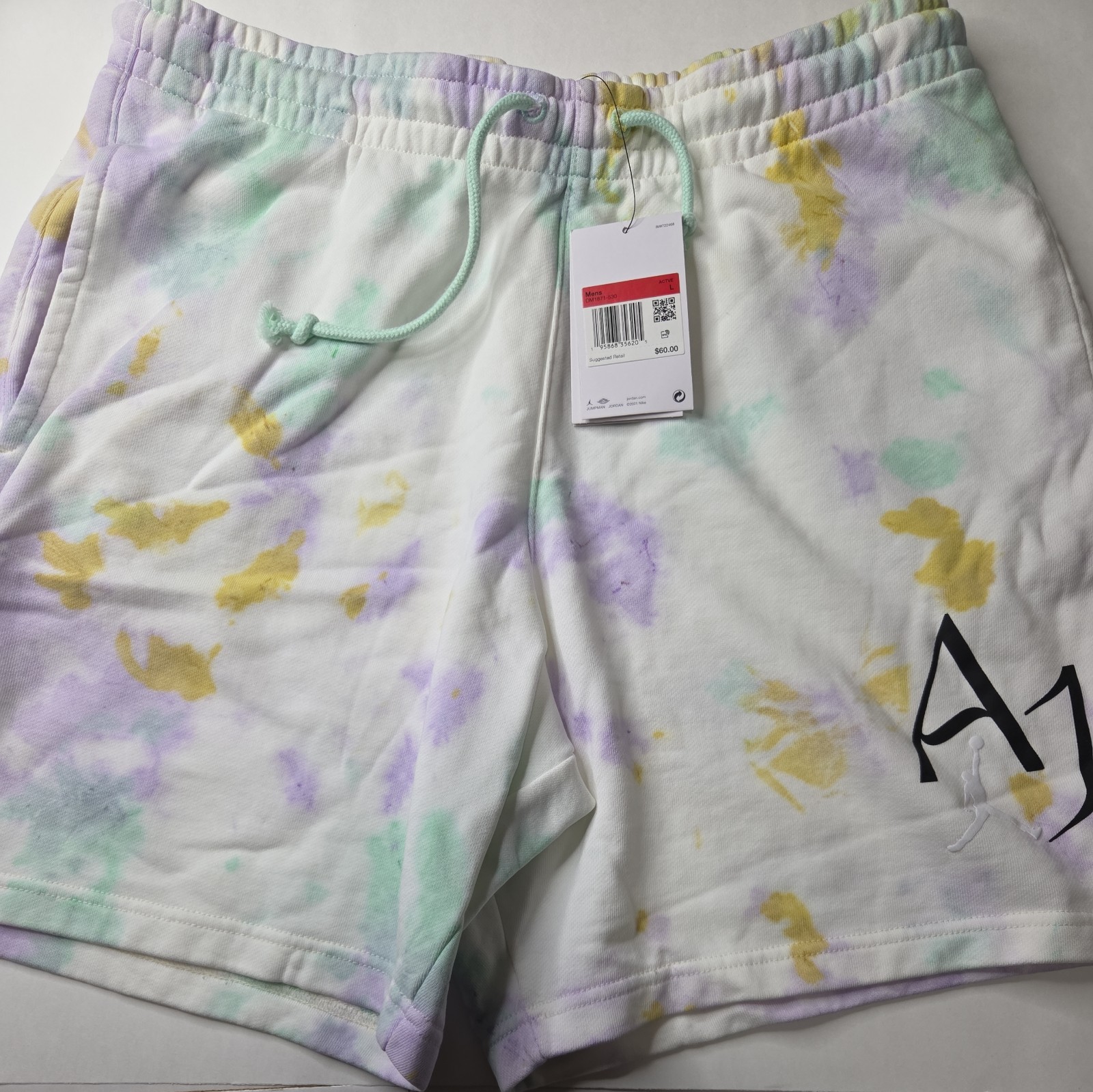 Nike Air Jordan Sport DNA All Over Tie Dye Shorts DM1871-530 Men’s Size L