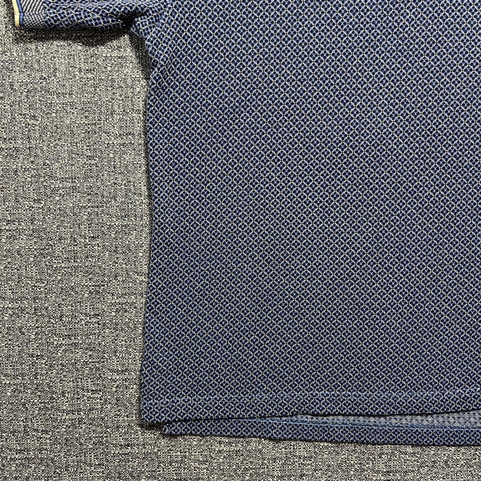 Vintage 90s Knightsbridge Golf Polo Shirt Mens Large Blue Geometric Short Sleeve