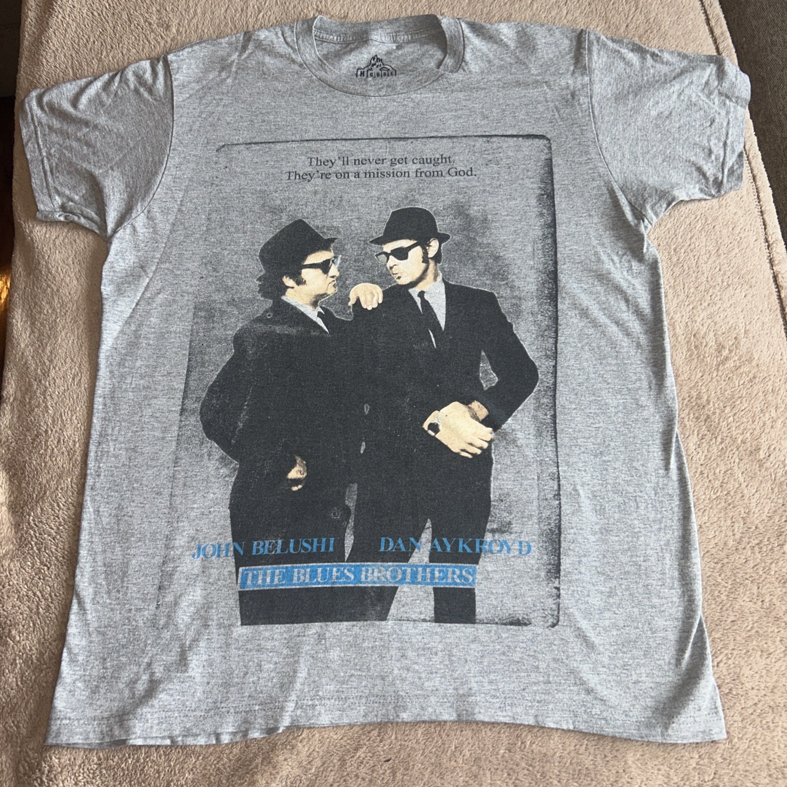 House of Blues Shirt Adult Large Gray The Blues Brothers Comedy Film Mens