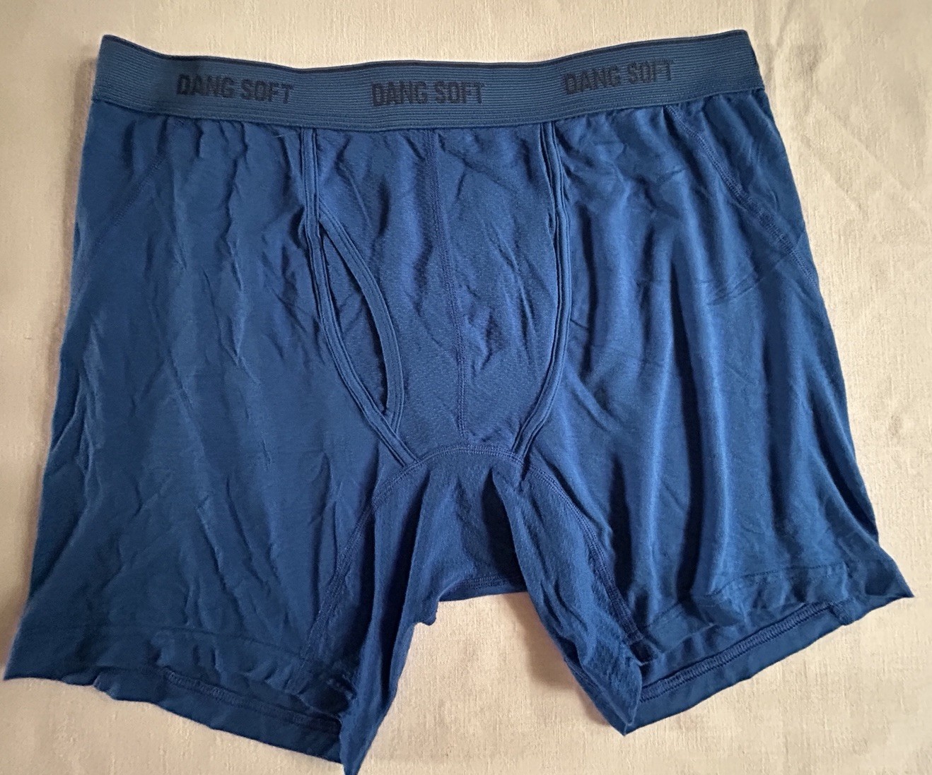 Duluth Trading Co Smooth Dang Soft Boxer Brief Men Underwear Sz Large Blue