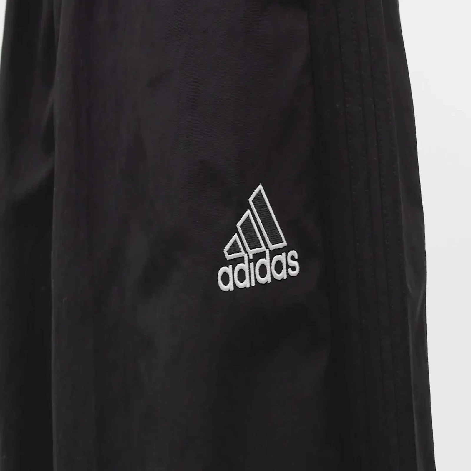 JD5415 Adidas Parachute Loose Fit Pants Bungee-Adjustable Hem Black Men’s Size L