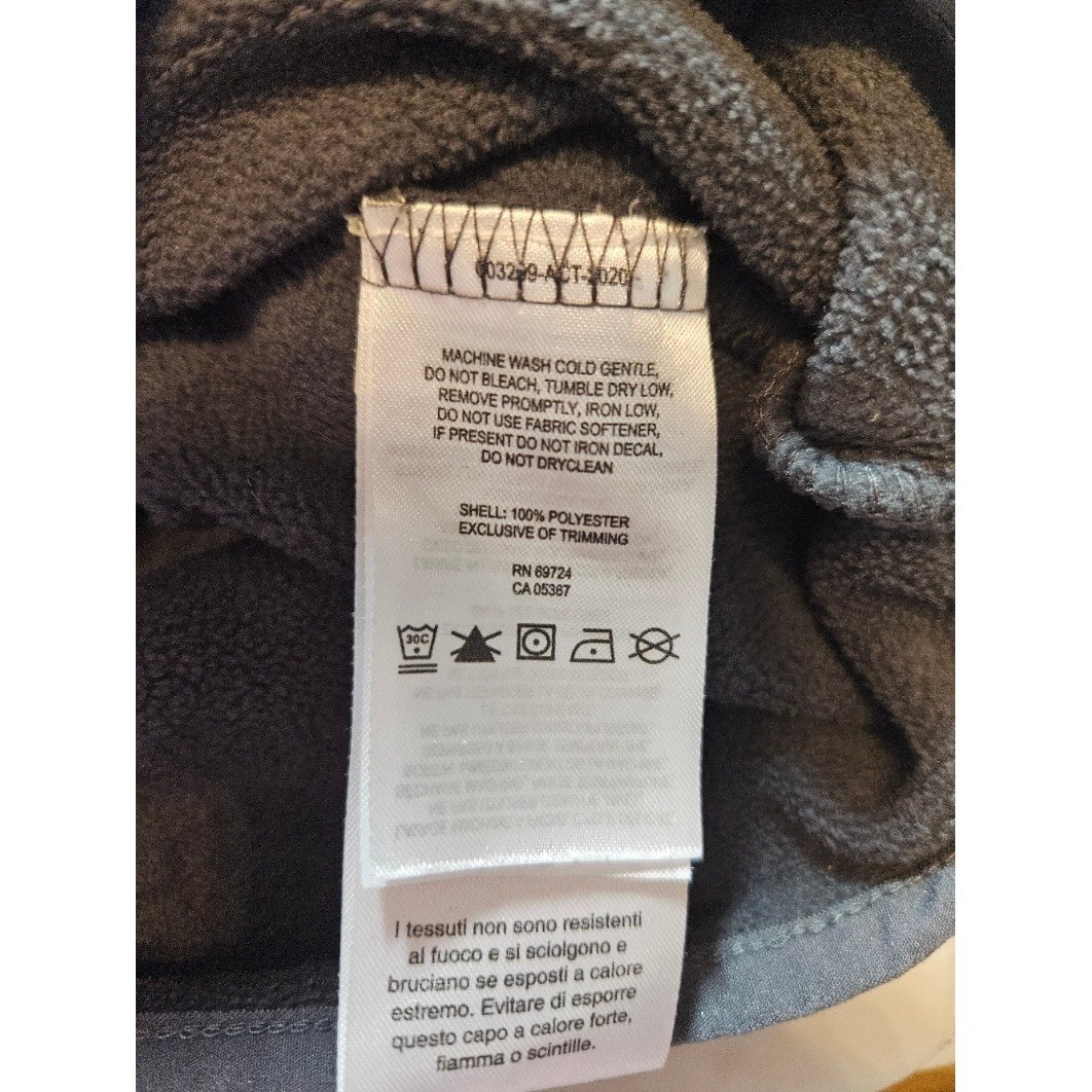 Columbia Mens Steens Mountain Fleece Pullover Grey Black Snap Neck Large