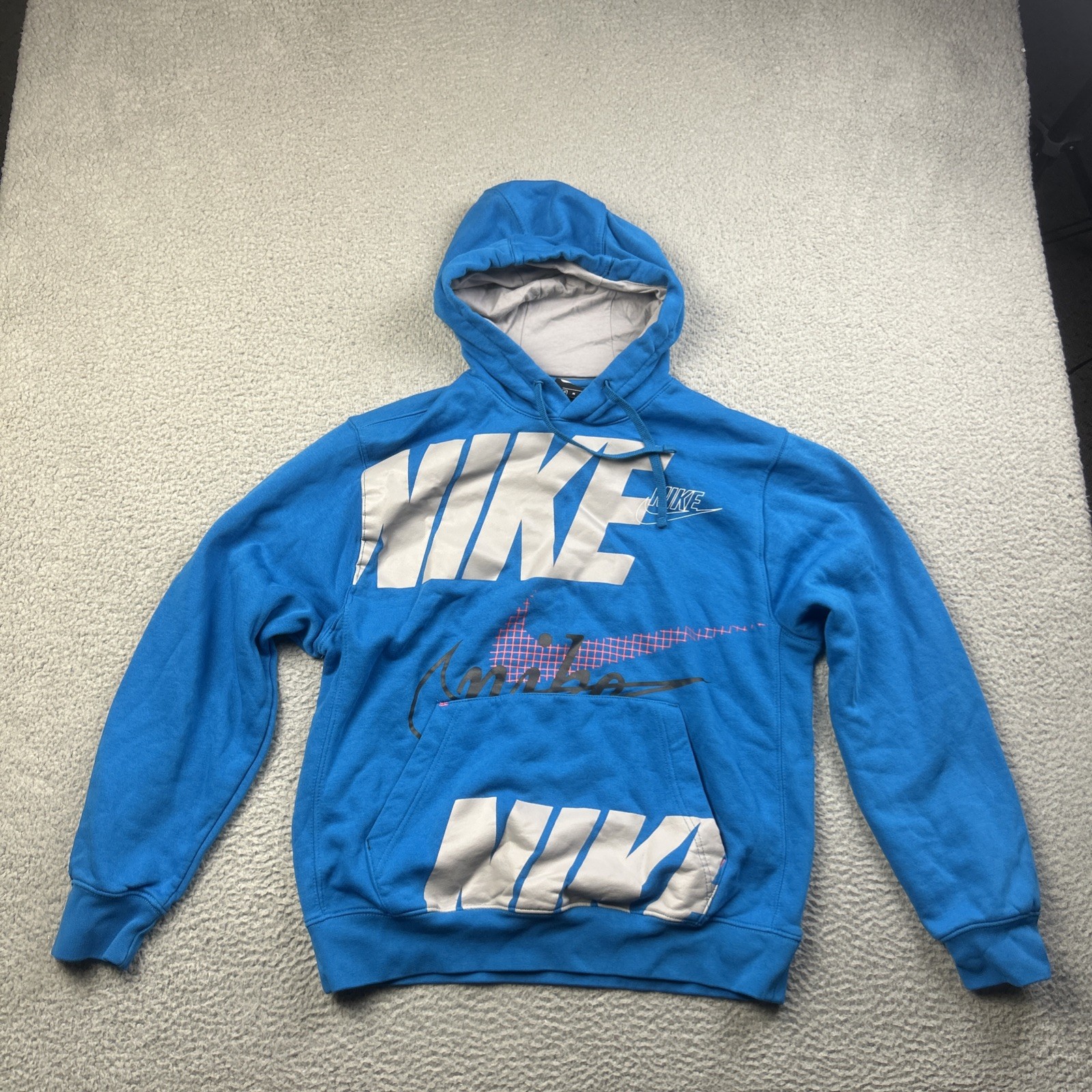 Nike Air Evolution Of The Swoosh Hoodie Pullover Sweatshirt Blue Men’s M