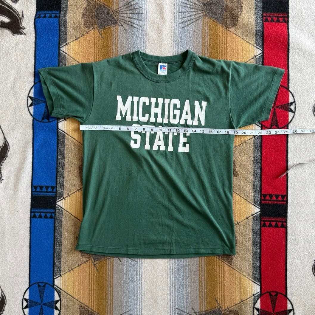Vintage 90s Michigan State University Spartans Russell Athletic T-Shirt Small