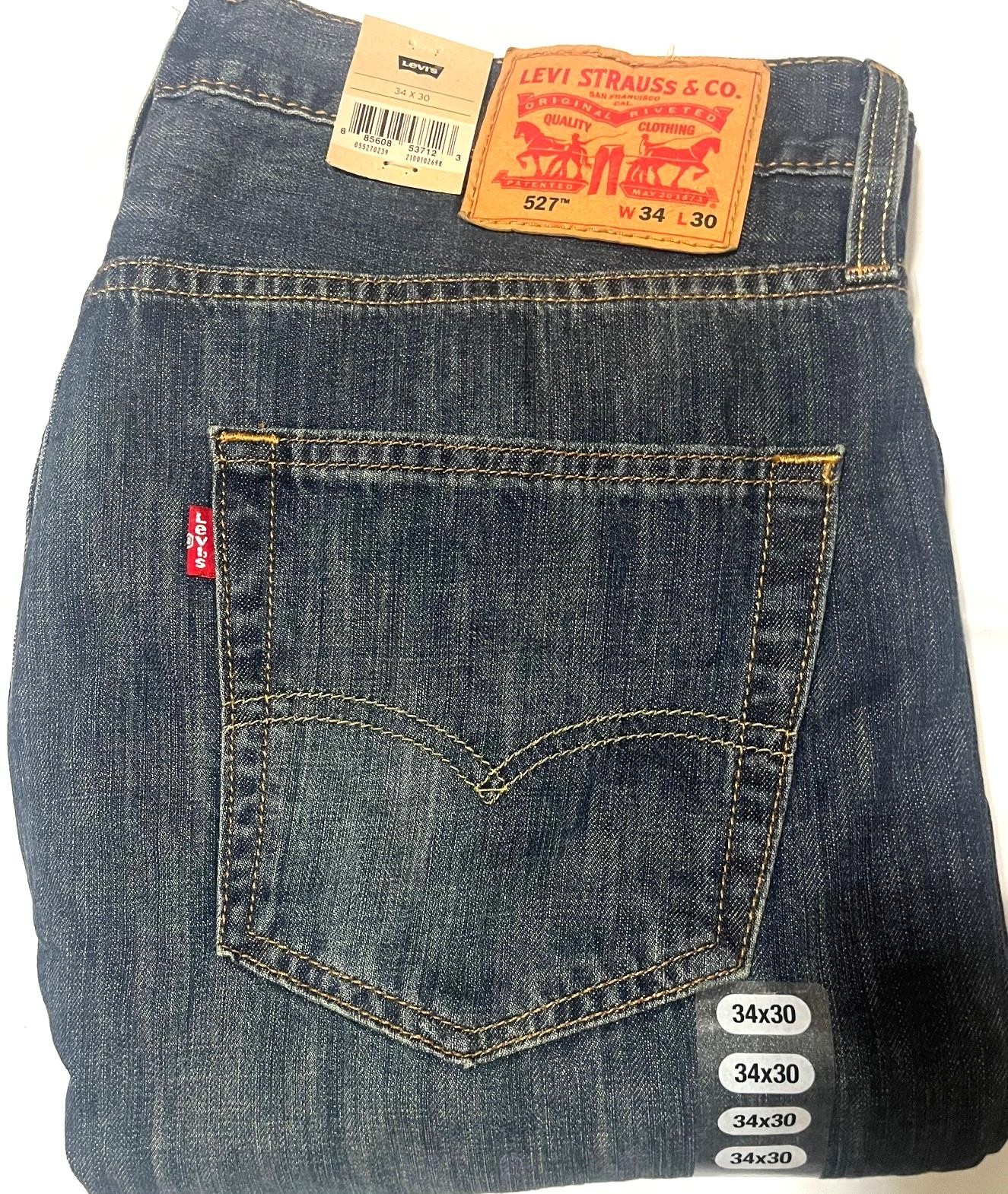 NWT MEN LEVI’S 527 239 SLIM BOOTCUT 100% COTN BELOW WAIST BLUE JEANS PANT DENIM