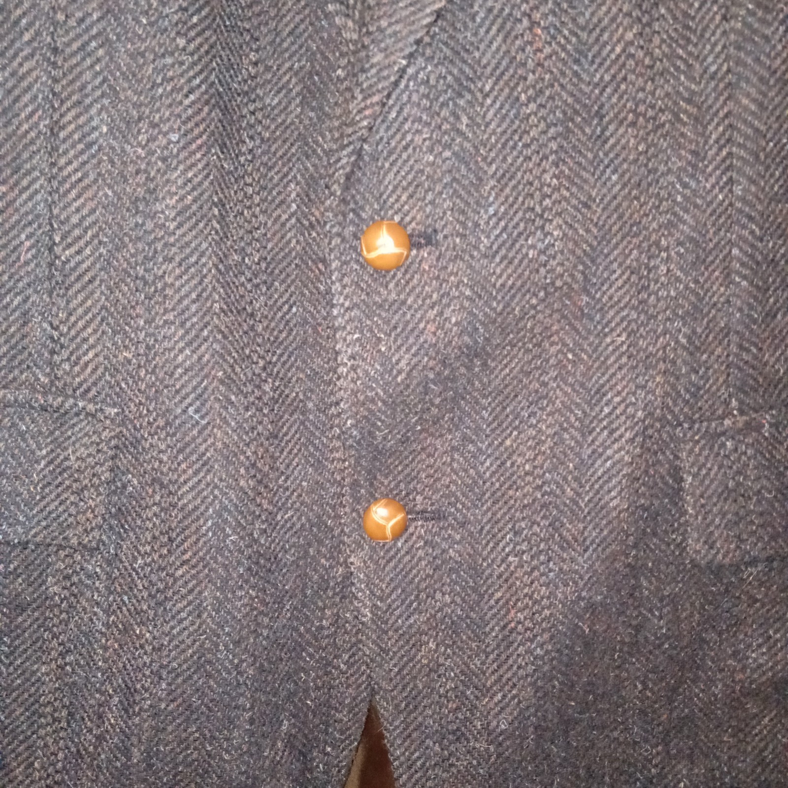 Vtg PENDLETON 100% Virgin Wool Lined Tweed Men’s Overcoat 44 Long Heavyweight