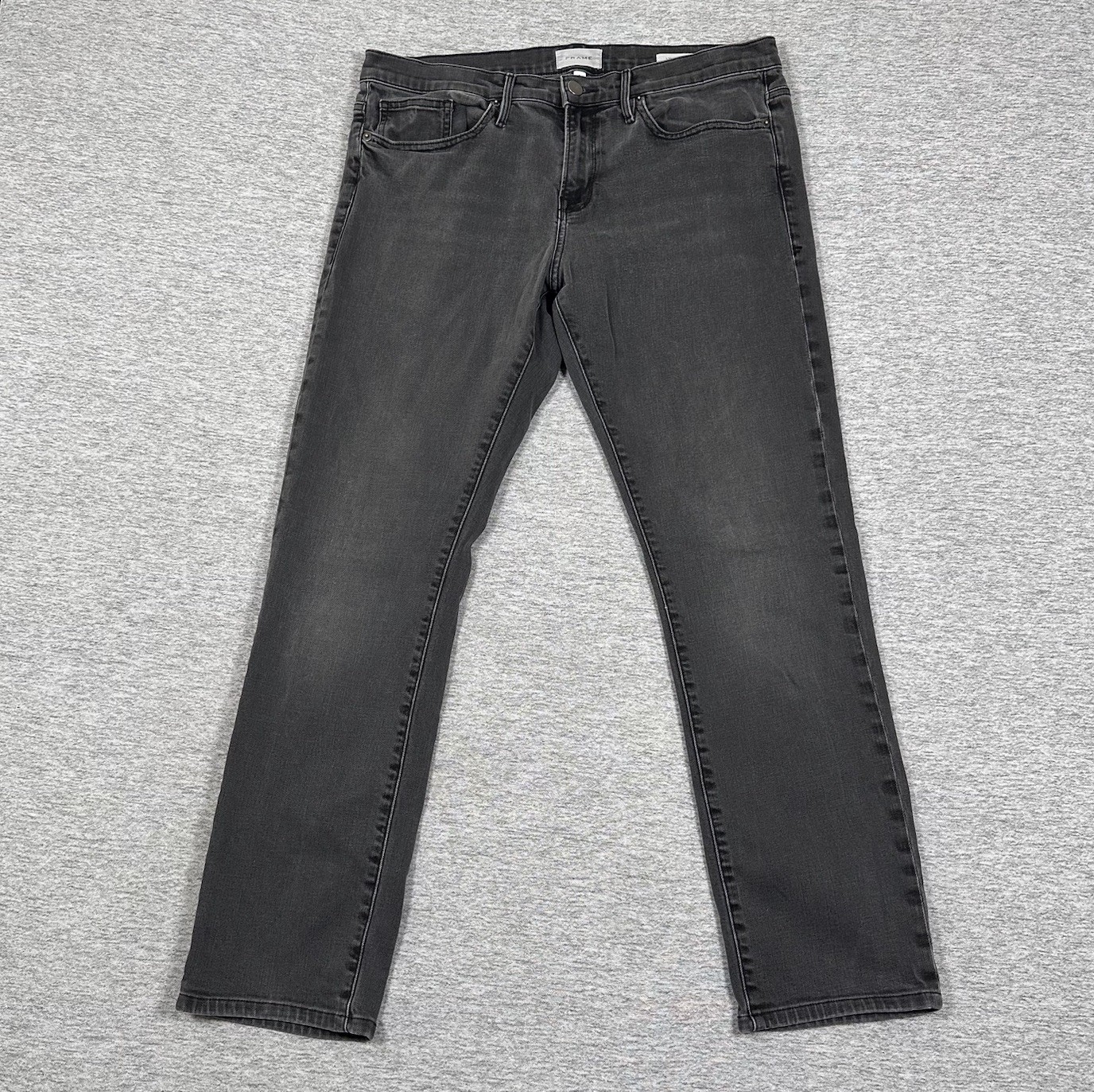 Frame Jeans Mens Size 34×30 L’Homme Slim Fade to Grey Denim 5-Pocket Stretch (B)