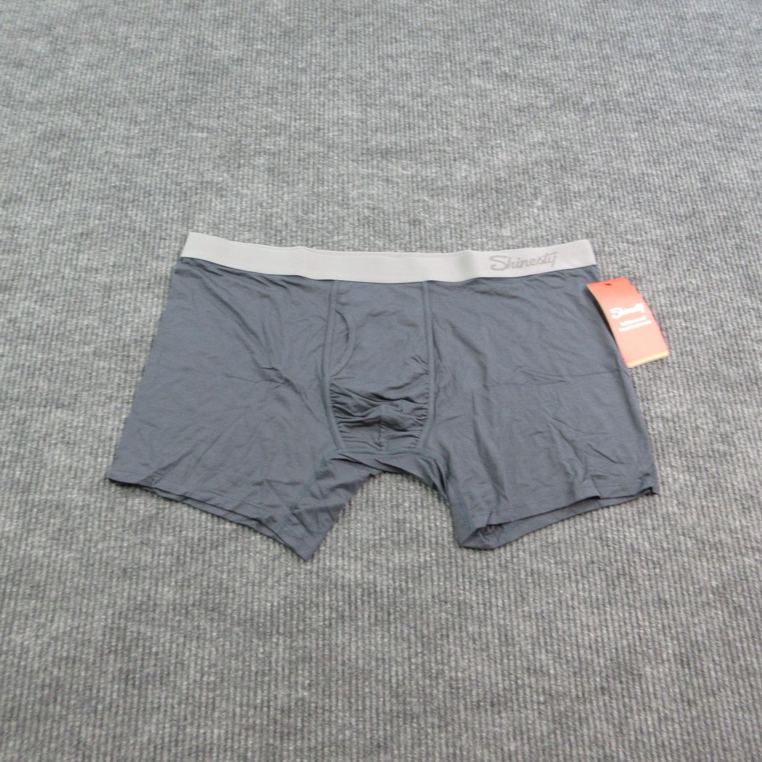 Shinesty Boxer Briefs Mens 3XL Gray Ball Hammock Pouch Modal Spandex NWT