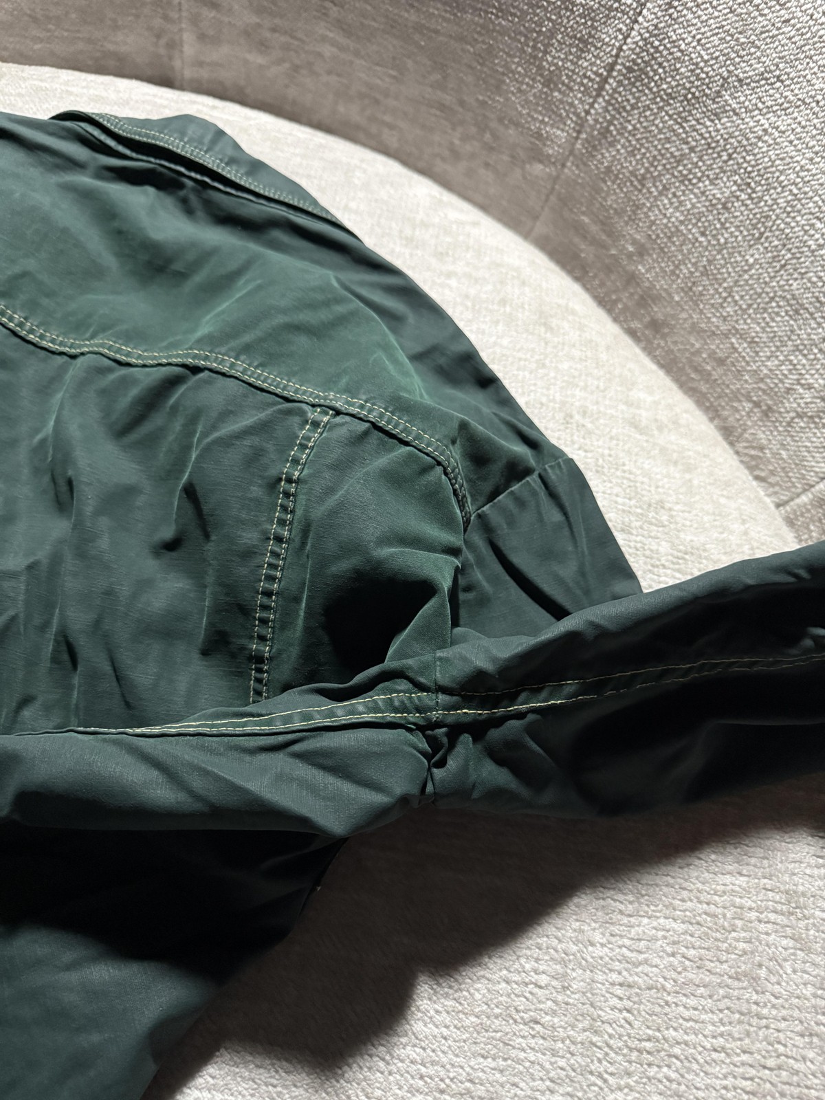 Vintage ~80s William Barry Jacket XL Green Cotton Twill Utility Military Style