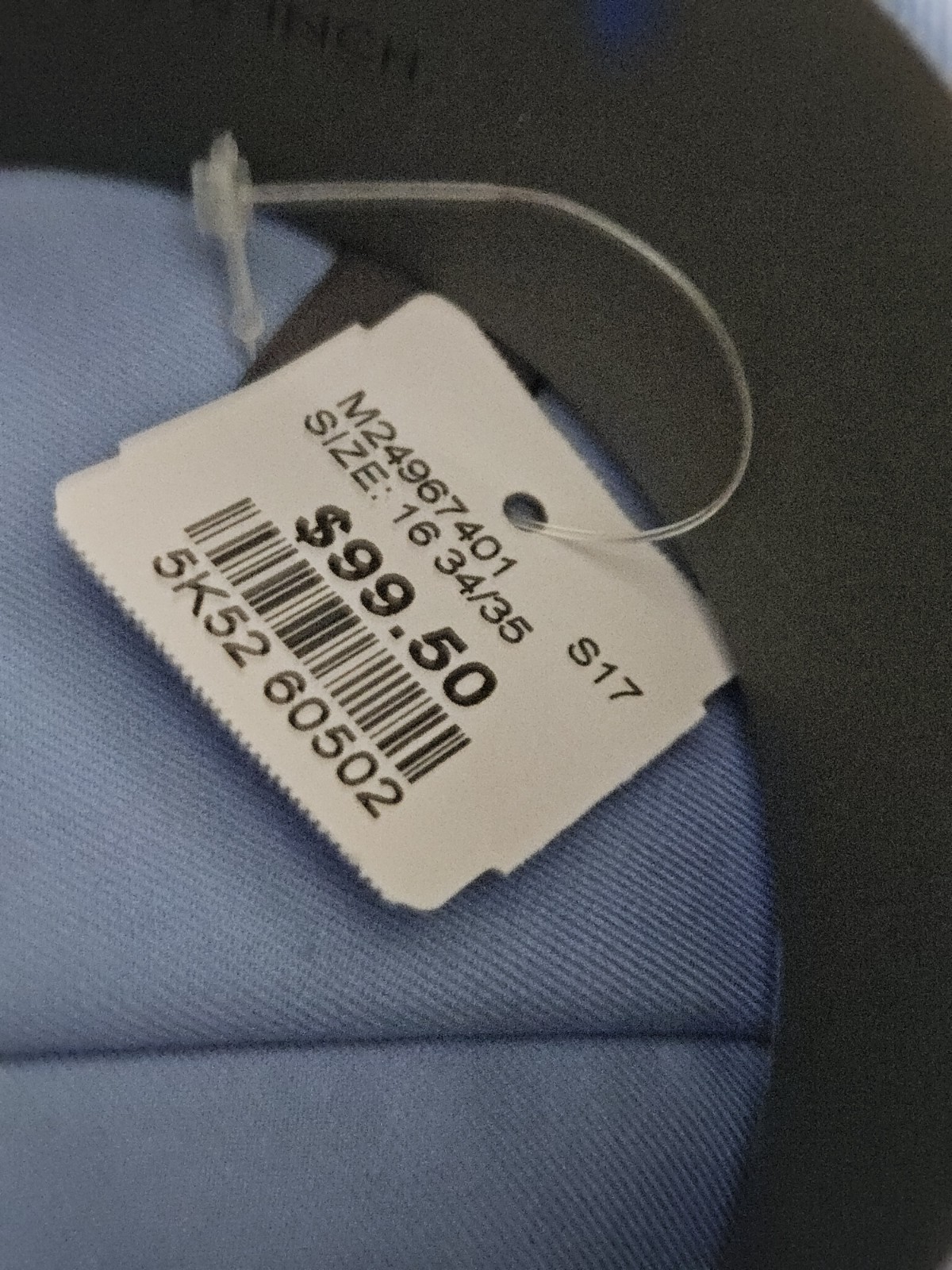 Calvin Klein Infinite Wrinkle Free Slim Fit Dress Shirt Blue 16 34/35 L NWT