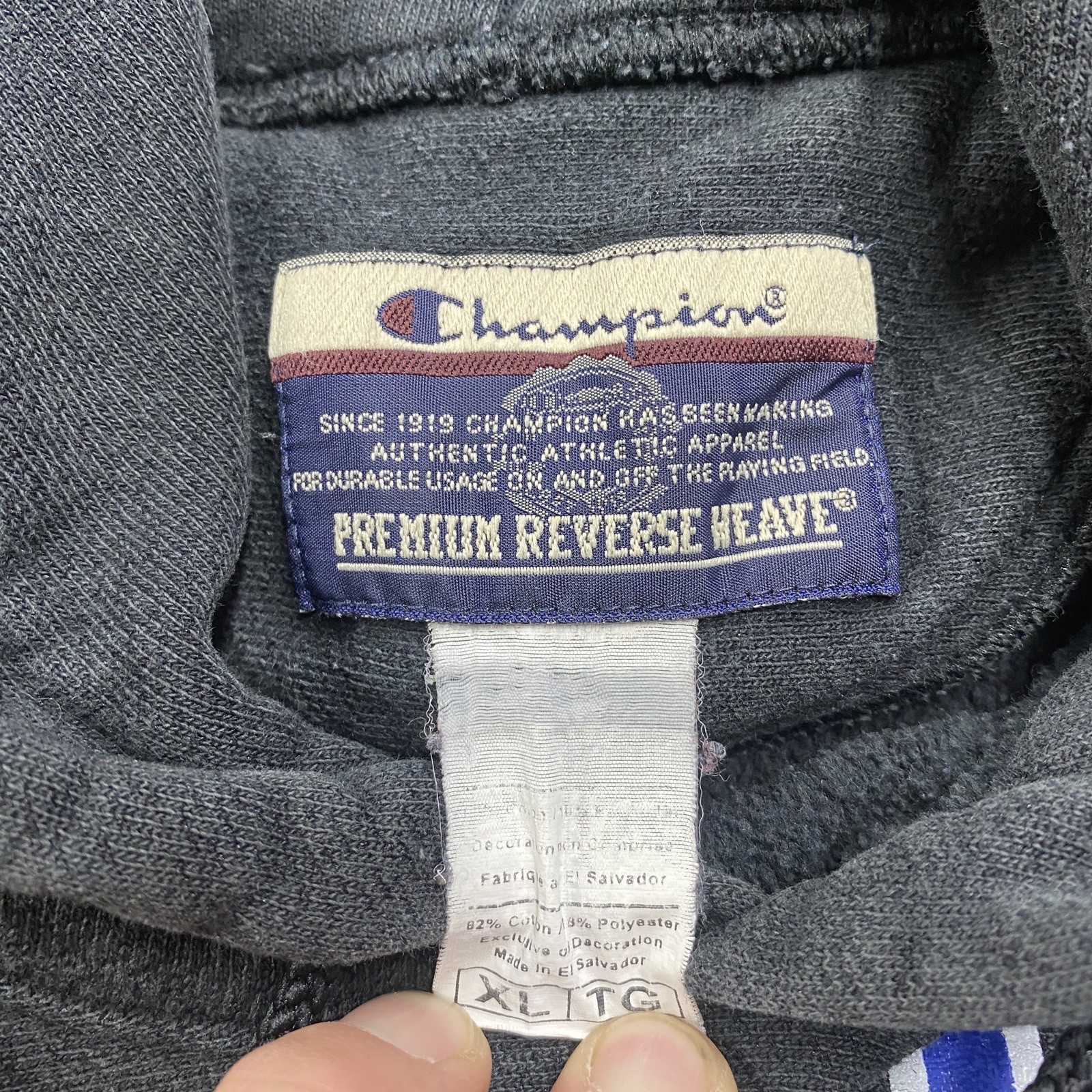 Vintage Champion Track Hoodie Mens XL Black Y2K P Wing Merrill WI Sweatshirt