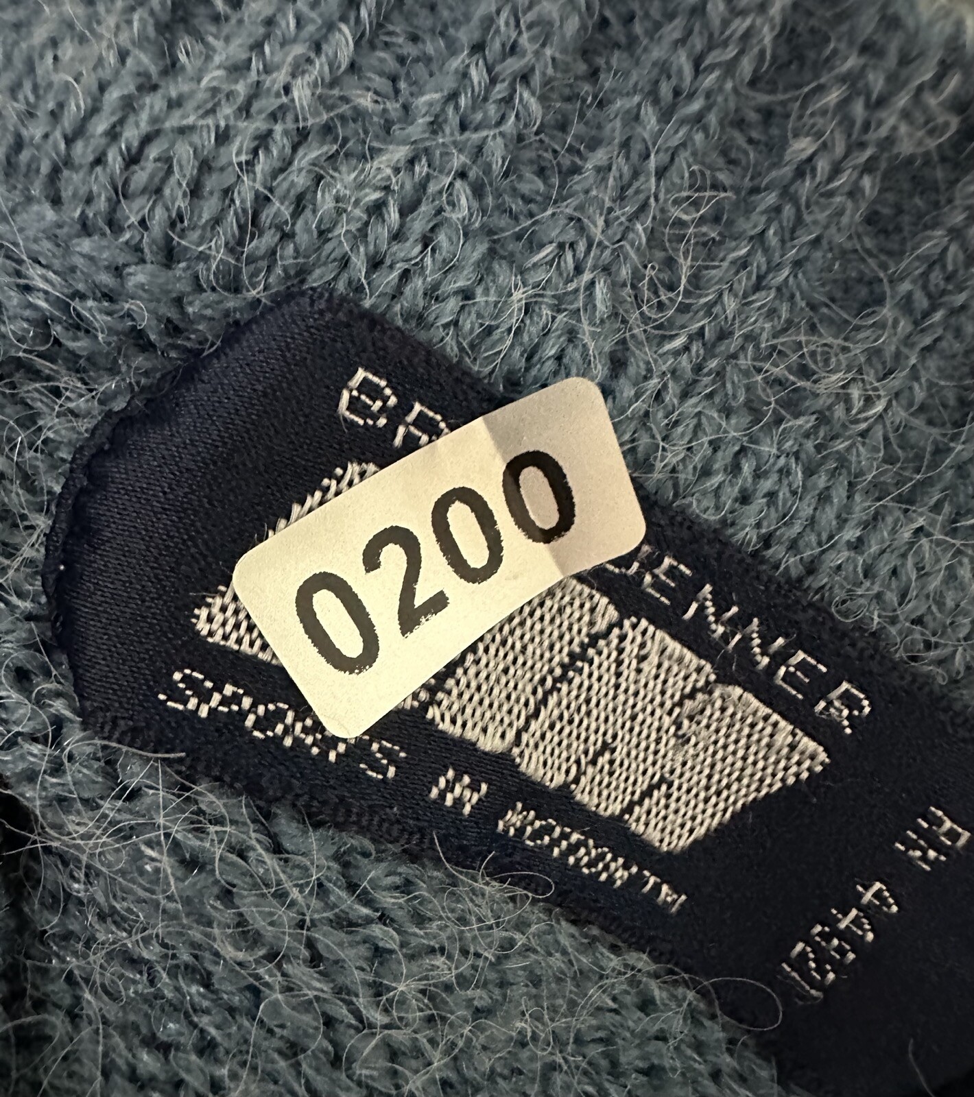 Vintage Golf Sweater Mens Large 80s Fuzzy Knit Argyle Dusty Blue Green Grandpa