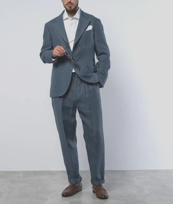 NWT $3895 Brunello Cucinelli Men’s 100% Linen Sport Coat With Logo Buttons A262