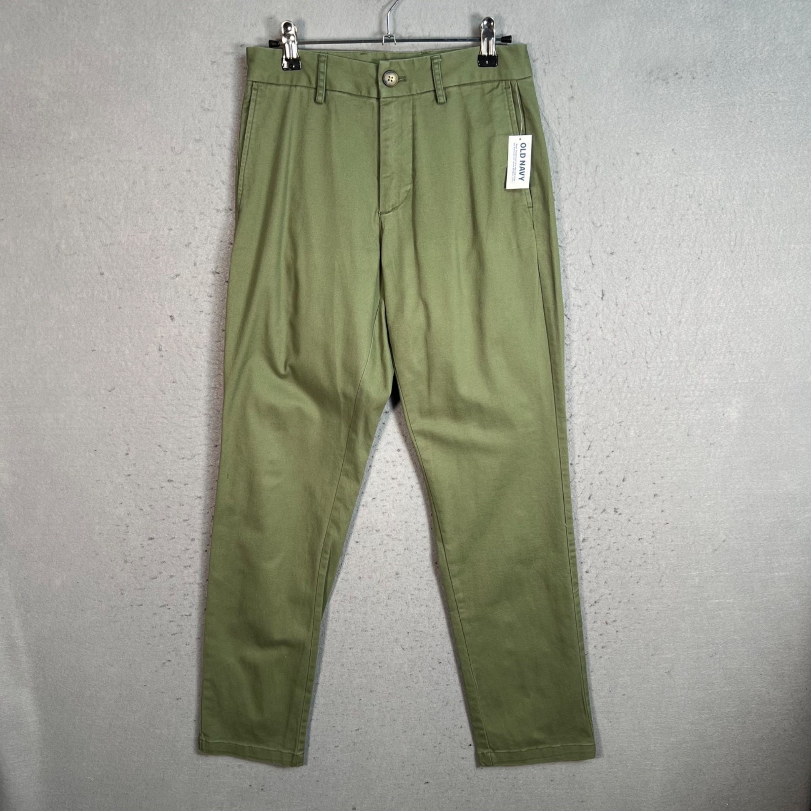 Old Navy Slim Built-In Flex Olive Green Pants 26 x 30 NEW!