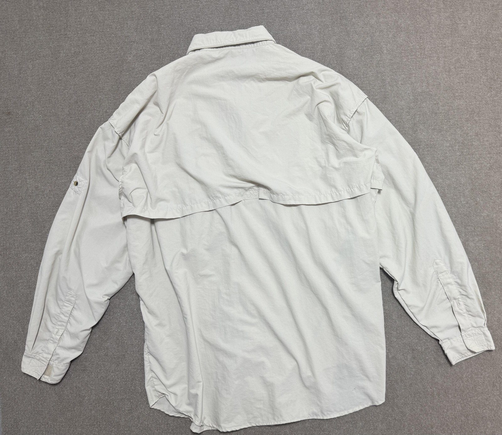 Hook & Tackle Shirt Mens 2XL Beige Vented Fishing Mesh Pockets Safari MO1005L
