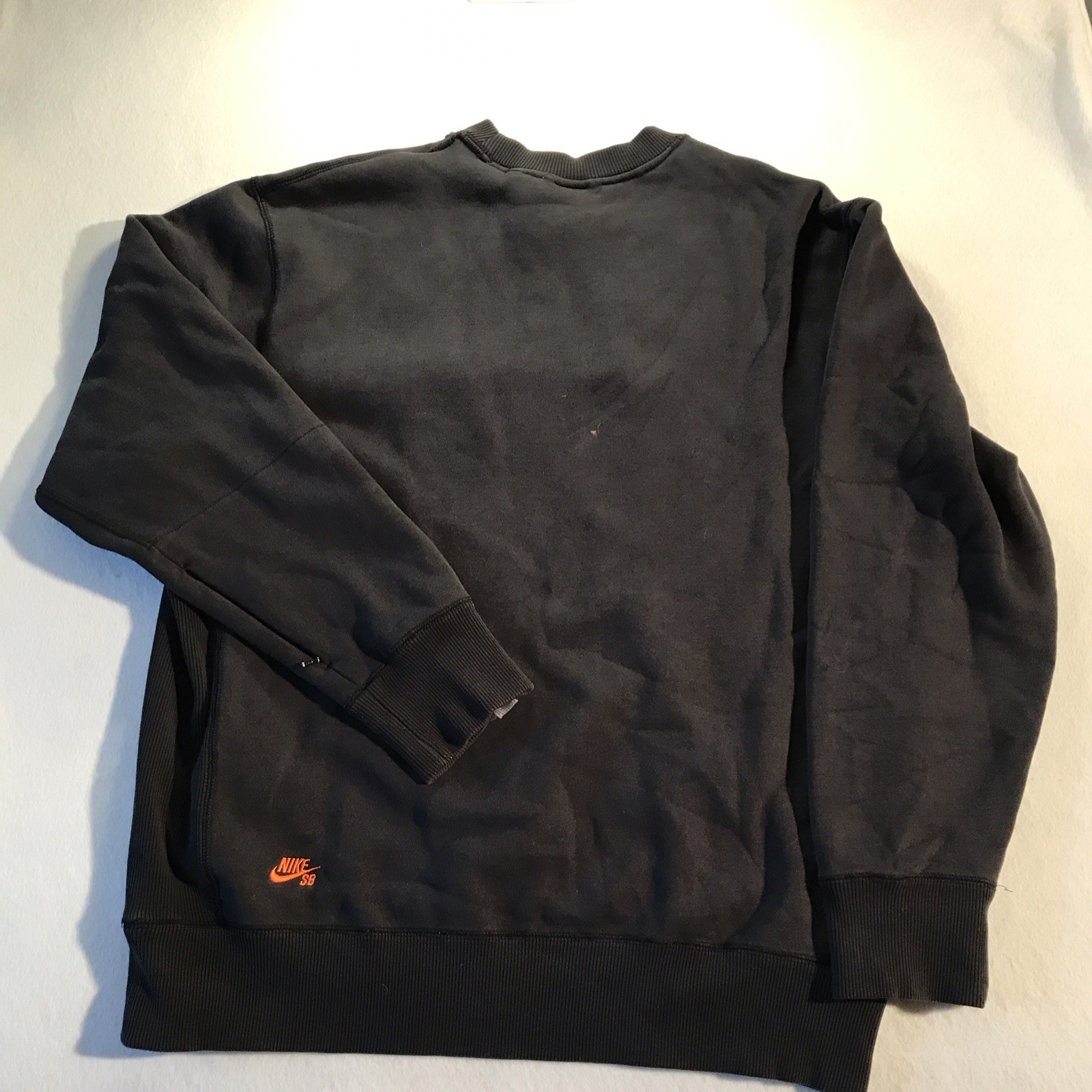 Nike SB Men’s Black Fleece Crewneck Sweatshirt Embroidered Logo Size XL