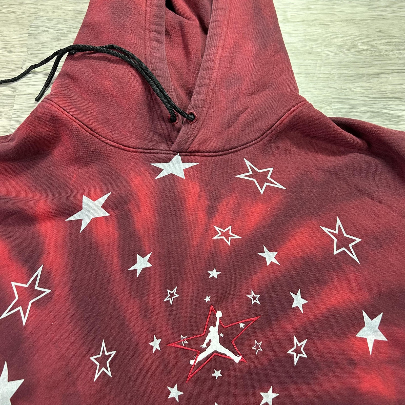 Jordan Legacy AJ6 Hoodie Mens Large Graphic Tie Dye Fleece Pullover DD5225-010