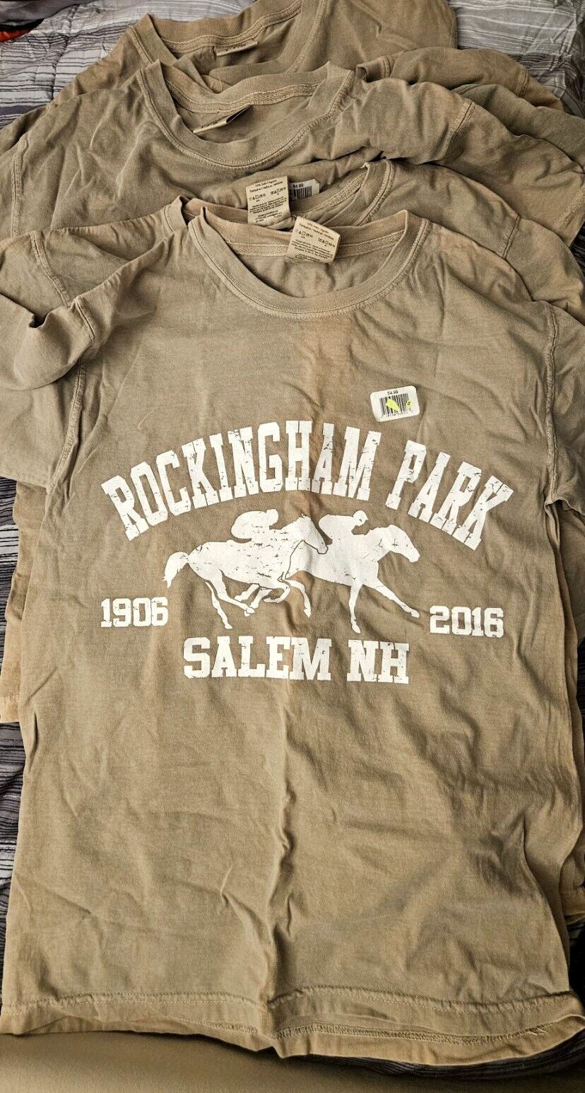 6 pcs New w/ color defects Rockingham Park Men’s T-Shirt – Salem, NH Size Small