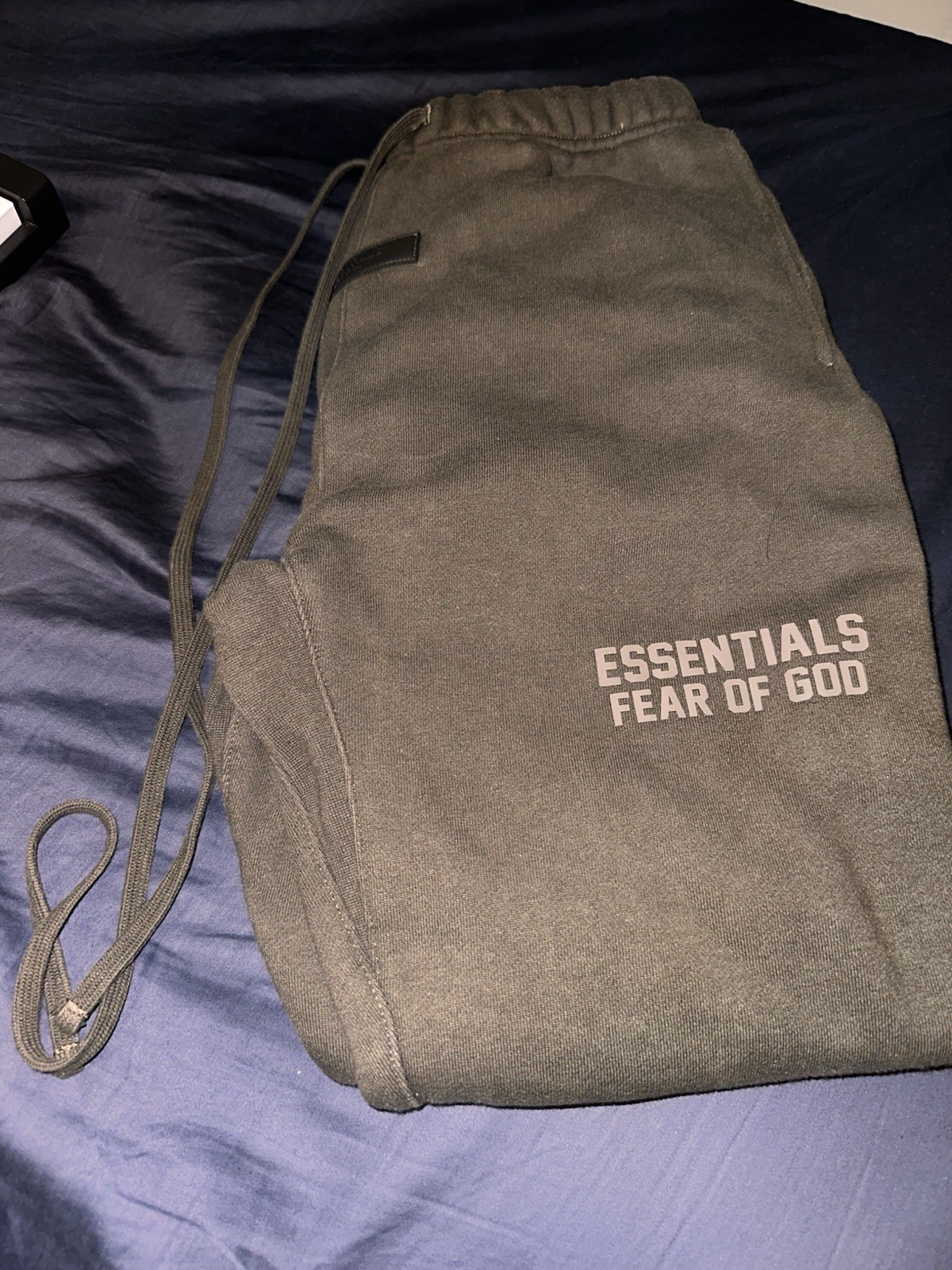 Essentials Fear of God Gray XXS Cotton Fleece Sweatpants Logo Drawstring